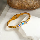 Vintage Boho Evil Eye Stainless Steel Bangles & Bracelets for Women