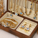 Vintage Evil Eye Stainless Steel Bangles for Women