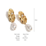 Vintage Geometric Earrings Retro Pearl Women
