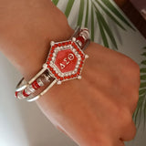 AEO Greek Red Bangle Bracelet