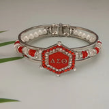 AEO Greek Red Bangle Bracelet