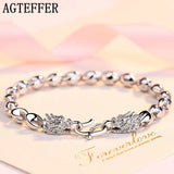 925 Sterling Silver Dragon Bracelet Men Chinese Style Retro Jewelry Gift