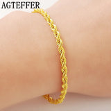24K Twisted Rope Plated Bracelet for Men & Women