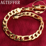 925 Sterling Silver Full Side Chain Bracelet - Wedding Jewelry Gift