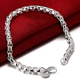925 Silver Jewelry Sets Box Chain Bracelet Necklace Wedding Party