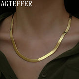 925 Sterling Silver 24K Necklace 4MM Snake Bone Chain Men's & Women's Jewelry