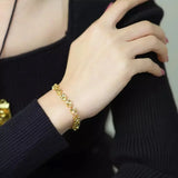 925 Silver Lucky 4-Leaf Clover Bracelet, Women's Jewelry