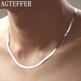 925 Silver Snake Chain Necklace 4MM Men Women