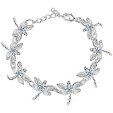 Dragonfly Charm Bracelet Silver Plated S925 Lady Jewelry