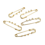 10pcs Safety Pin Charm Pendant 3 Loops DIY Wedding Brooches Jewelry Making