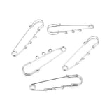 10pcs Safety Pin Charm Pendant 3 Loops DIY Wedding Brooches Jewelry Making