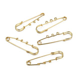 10pcs Safety Pin Charm Pendant 3 Loops DIY Wedding Brooches Jewelry Making