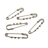 10pcs Safety Pin Charm Pendant 3 Loops DIY Wedding Brooches Jewelry Making
