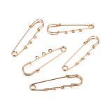 10pcs Safety Pin Charm Pendant 3 Loops DIY Wedding Brooches Jewelry Making