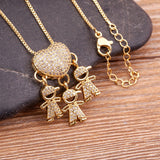 Kids Cartoon Friendship Pendant Necklaces Boys and Girls Chains Jewelry