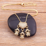 Kids Cartoon Friendship Pendant Necklaces Boys and Girls Chains Jewelry