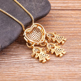 Kids Cartoon Friendship Pendant Necklaces Boys and Girls Chains Jewelry
