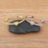 Classic Heart Shape Adjustable Bracelet Copper CZ Decorative Jewelry