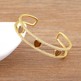 Heart Shape Copper Cubic Zircon Women Double-layer Bracelet