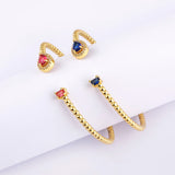 Water Drop Zircon Cuff Bracelet for Women