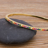 Crystal Cuff Bracelet Women Bohemian Copper Jewelry