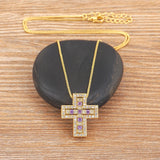 Cross Rhinestone Pendant Choker Necklace for Women