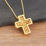 Cross Rhinestone Pendant Choker Necklace for Women