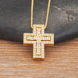 Cross Rhinestone Pendant Choker Necklace for Women