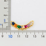 Copper Chain CZ Pendant Necklace Rainbow Crystal Jewelry Gift