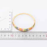 Colorful Crystal Bangle Copper CZ Cuff Bracelet Charm Jewelry