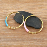 Chain Carving Opening Adjustable Bracelet Copper Jewelry