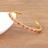 Classic Copper CZ Open Adjustable Bracelet Jewelry for Women