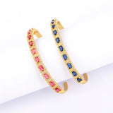 Classic Copper CZ Open Adjustable Bracelet Jewelry for Women