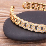 Geometric Rhinestone Open Bracelet Women Jewelry