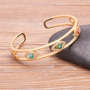 Evil Eye Mask Bracelet Crystal Zircon Jewelry Party Wedding Gift