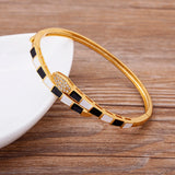 Copper Zircon Snake Bracelet for Women Cuff Bangles Party Wedding Jewelry Gift