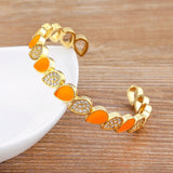 Enamel Candy Water Drop Crystal Zircon Adjustable Bracelet