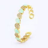 Enamel Candy Water Drop Crystal Zircon Adjustable Bracelet