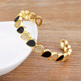 Enamel Candy Water Drop Crystal Zircon Adjustable Bracelet
