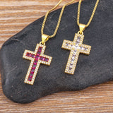 Crystal Pendant Necklace Copper Choker 6 Colors Religion Jewelry Gift