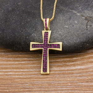 Blue/Purple/Green/Gold Crystal Pendant Necklace Copper Choker