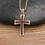 Blue/Purple/Green/Gold Crystal Pendant Necklace Copper Choker