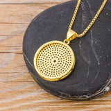 Round Chain Copper CZ Zircon Pendant Necklace Female Charm