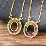 Colorful Crystal Necklace+Bracelet For Woman Men Pendant Charm Fine Jewelry