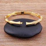 Crystal Zircon Gold-Plated Bangles Women's Jewelry