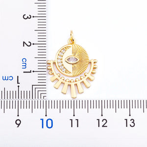 Christmas CZ Copper Pendant Evil Eye Choker Necklace