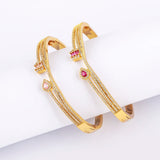 Copper CZ Buckle Bracelet Crystal Jewelry Women Gift