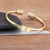 Geometric CZ Cuffs Adjustable Bracelet Women's Jewelry