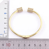 Geometric CZ Cuffs Adjustable Bracelet Women's Jewelry