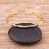 Rainbow Rhinestone Zircon Cuffs Bracelet Women Open Bangles